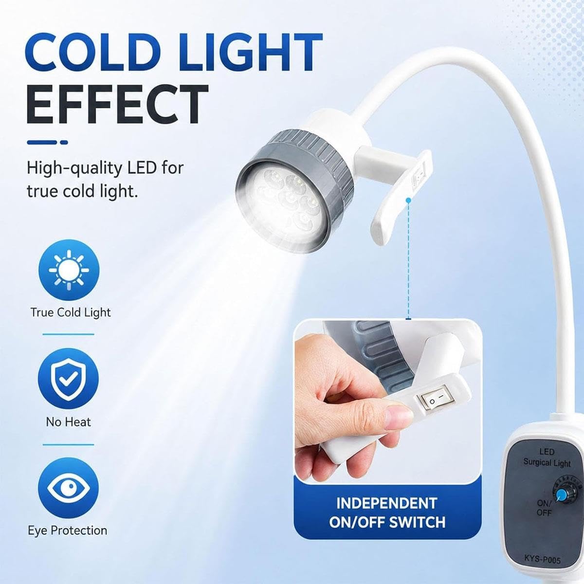 Lampe d'examen médical LED intensité variable sur pied 12W