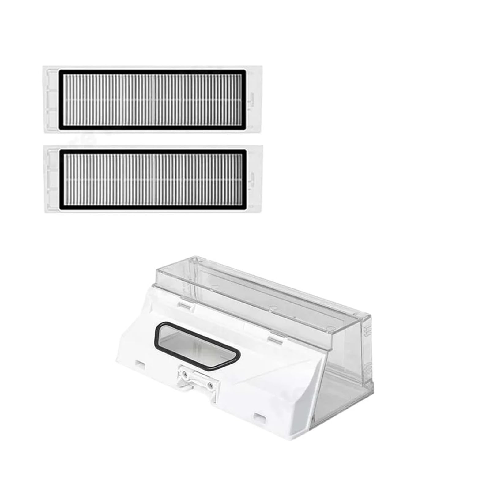 Piezas de repuesto for caja de polvo, accesorios de repuesto for filtro Hepa for aspiradora, compatible con Xiaomi, Robot 2st, compatible con Roborock, S55 S51 S50 S6 T6 | Set 1