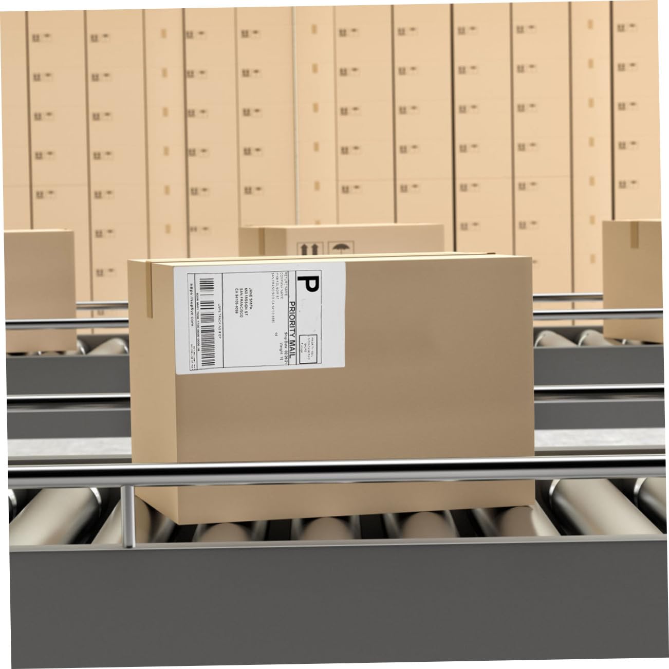 PLAFOPE 500pezzi Etichette Termiche Per Spedizioni Adesivi Compatibili Con Stampanti Rollo e Zebra Carta Per Stampa Chiara Macchie Facile Da Usare e Riutilizzabile Per Codici Barre e