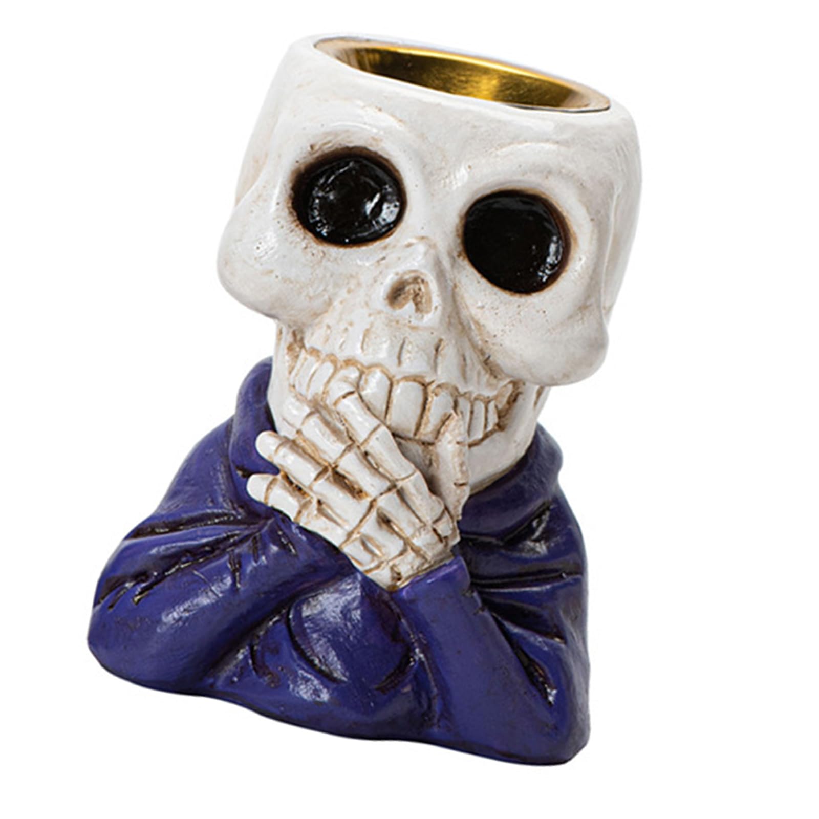 Incenses Burners Censers Cone or Stick Incenses Burners Holder Skeleton Statue Ornament Scary Halloween Decorations Cone Holder