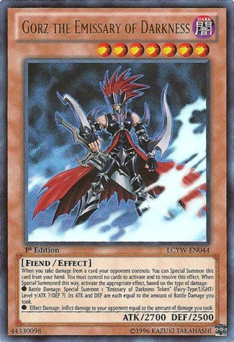 YU-GI-OH! - Gorz The Emissary of Darkness (LCYW-EN044) - Legendary Collection 3: Yugi's World - 1st Edition - Ultra Rare
