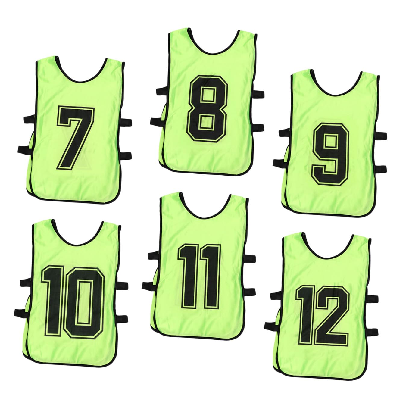 ibasenice 6pcs Sports Vests Polyester Team Practice Bibs Lightweight Comfortable for Soccer Football Basketball Hockey Fits Ages-image-6