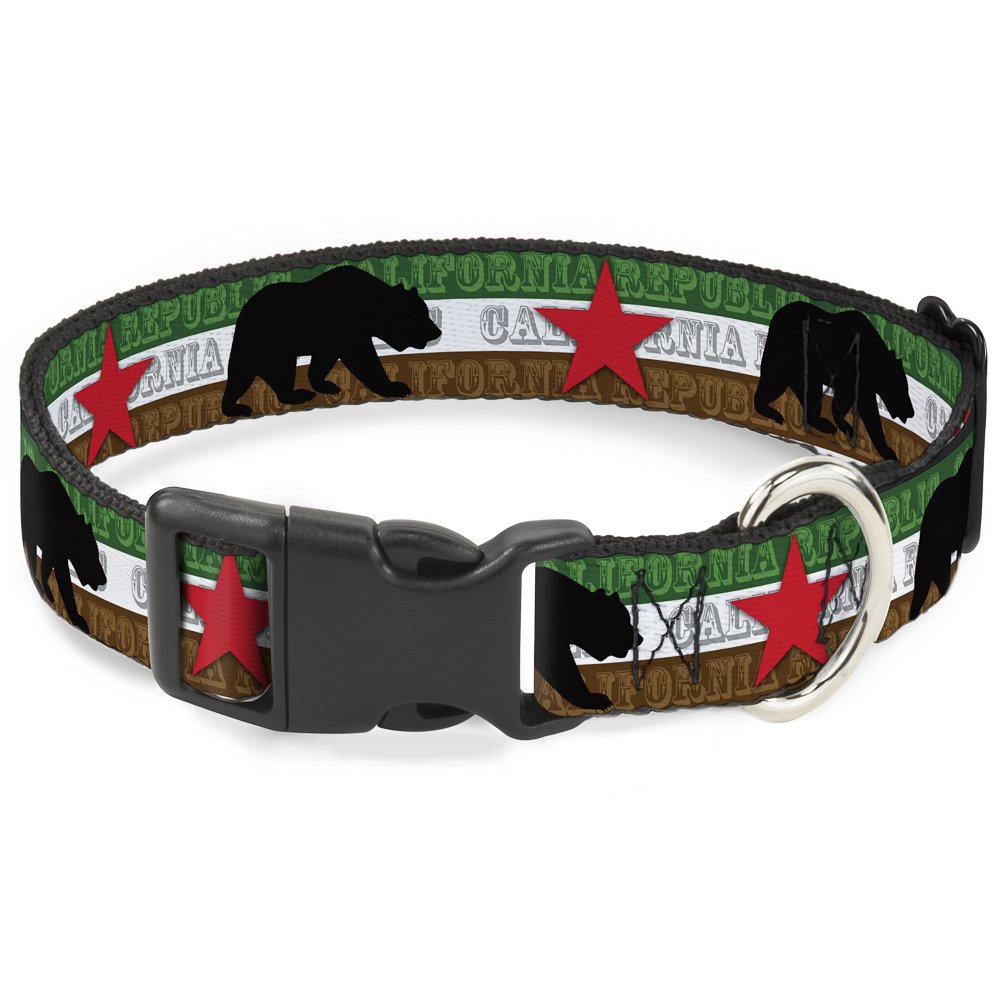 Collar de Oso de Cali Blanco en 2,5 cm de Ancho con Hebilla de Alta Resistencia