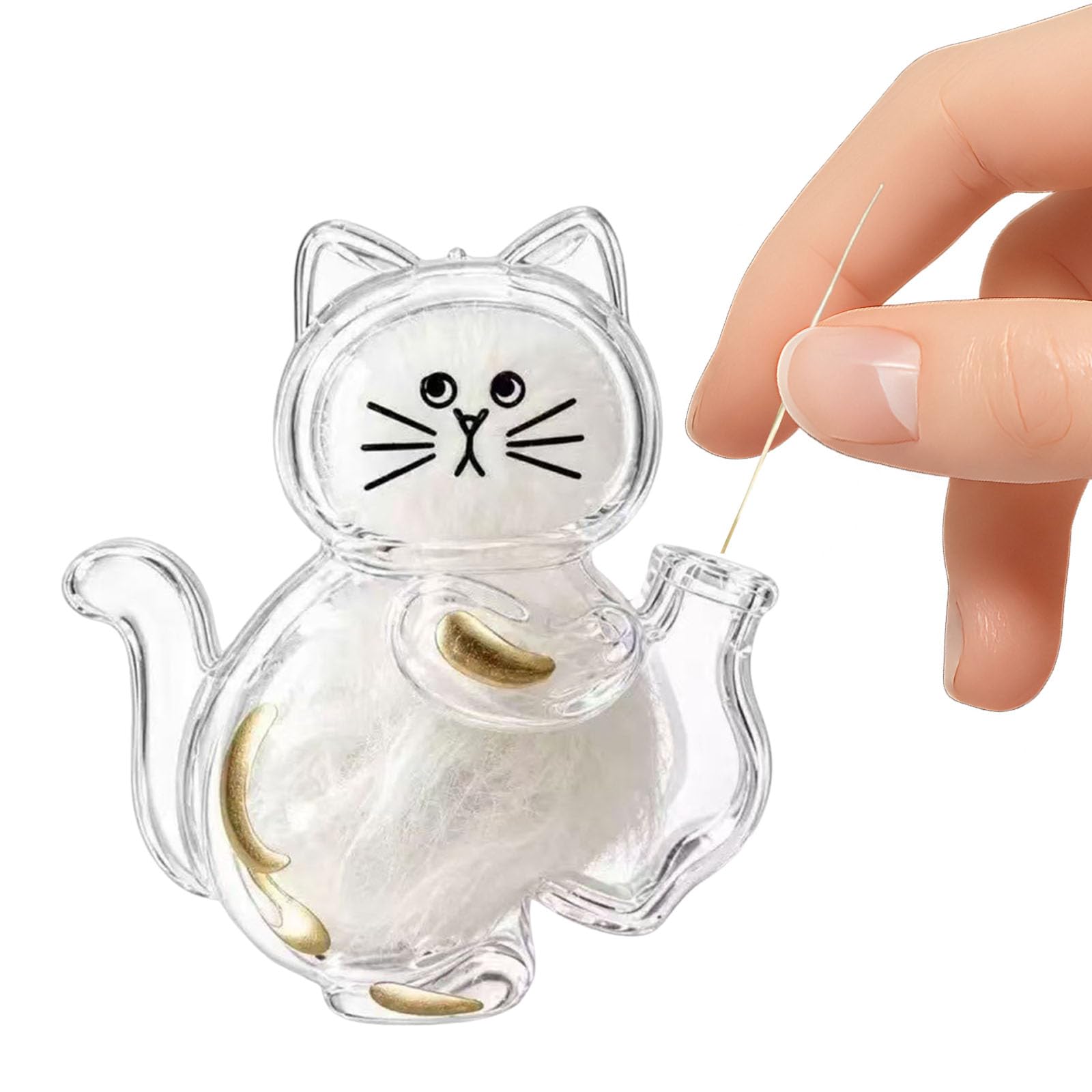 Qunzidress D Cat Whisker/Hair Keepsake Container Magnet,Clear Acrylic Pet Hair Storage Capsule,Cats Hairs Container Fridge Magnet,Memorial Pet Hairs Collector&Cute Magnetic Home Ecor For Cat Lovers