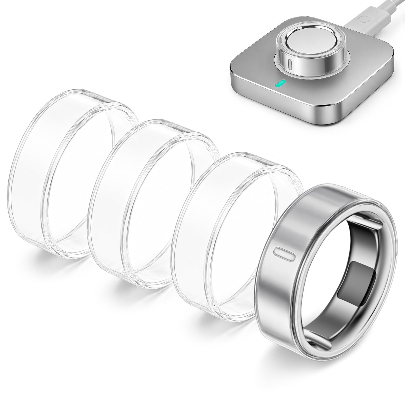 BandRain 4 Pack Cover for Oura Ring Gen 4/Gen 3, Protector for Oura Ring