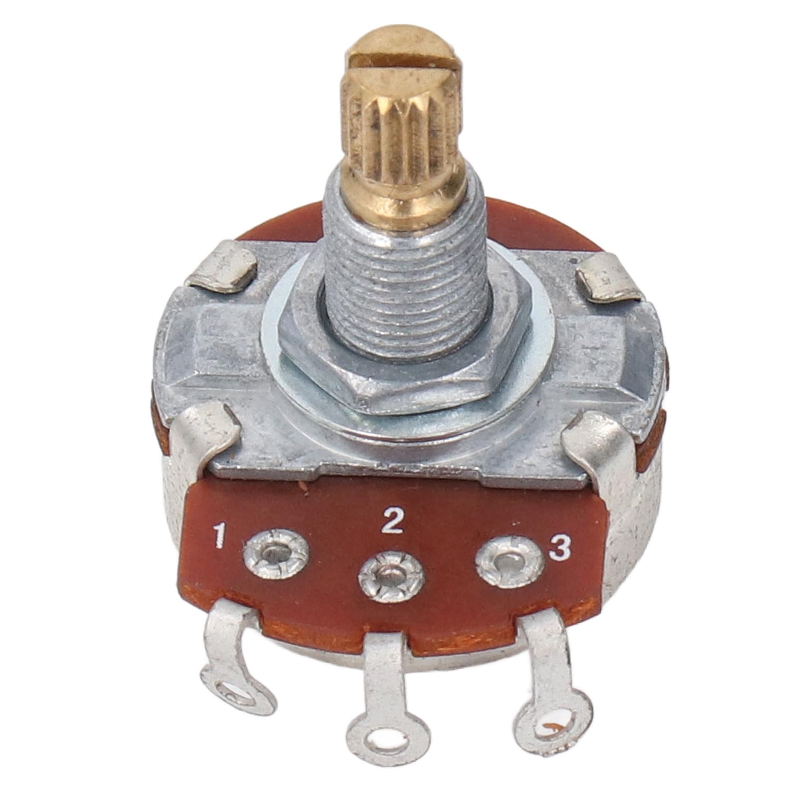 Mini Guitar Potentiometer 500K Metal Sound Volume Taper Pot Replacement Parts Applicable Scenario for Guitar Tone Control