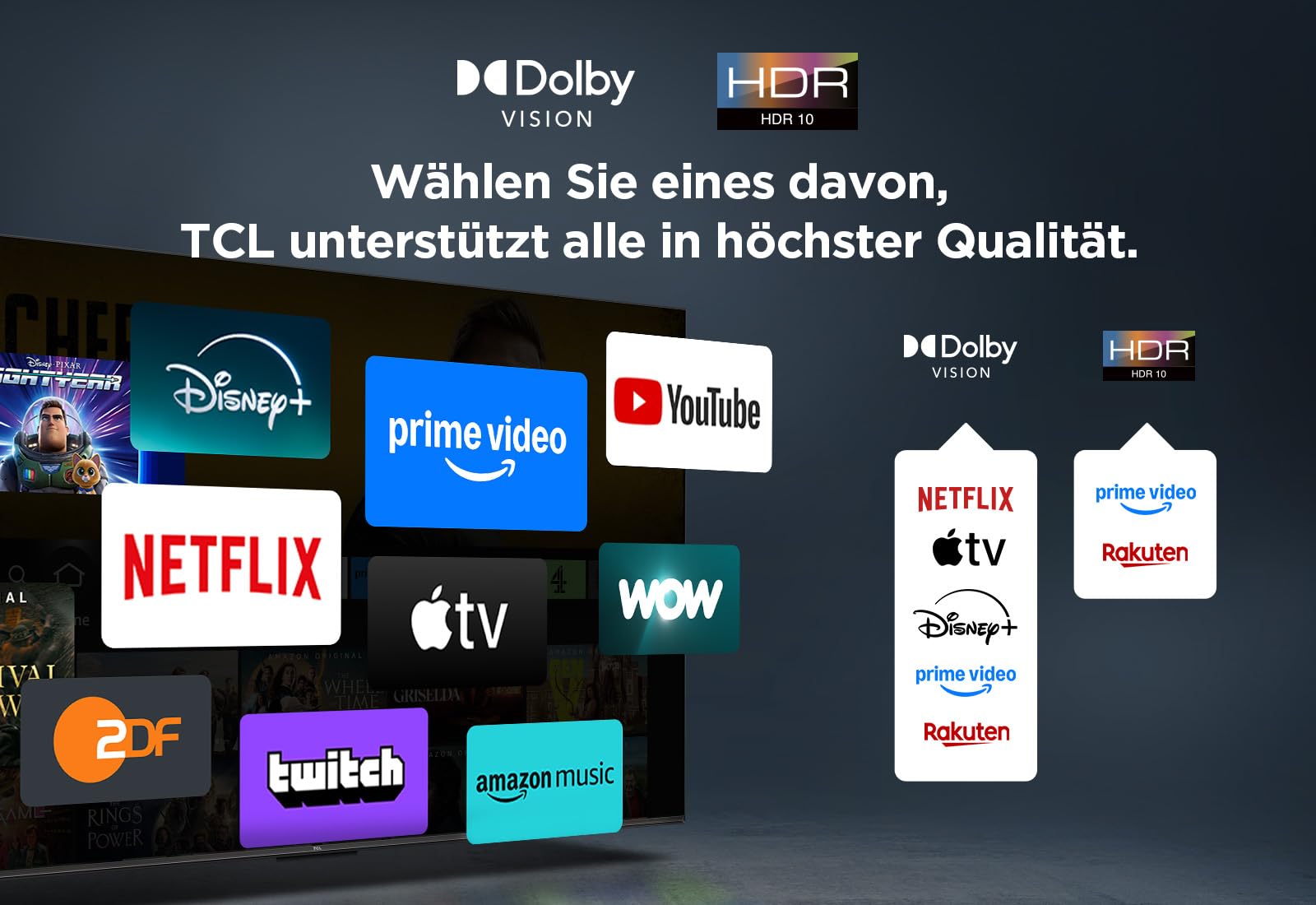 TCL 50PF650 50-Zoll 4K Ultra HD, HDR TV, Smart LED Fire TV (Dolby Vision, Dolby Atmos, DTS, HDR 10, Alexa integriert, Airplay2, Miracast)