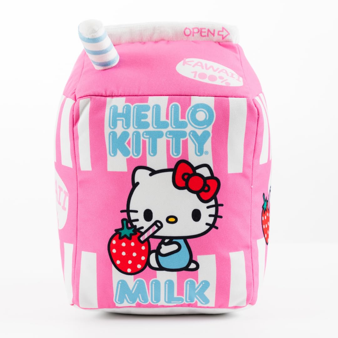Franco Friends Bedding Super Soft Plush Decorative Pillow, Standard, Hello Kitty-Strawberry Milk Carton
