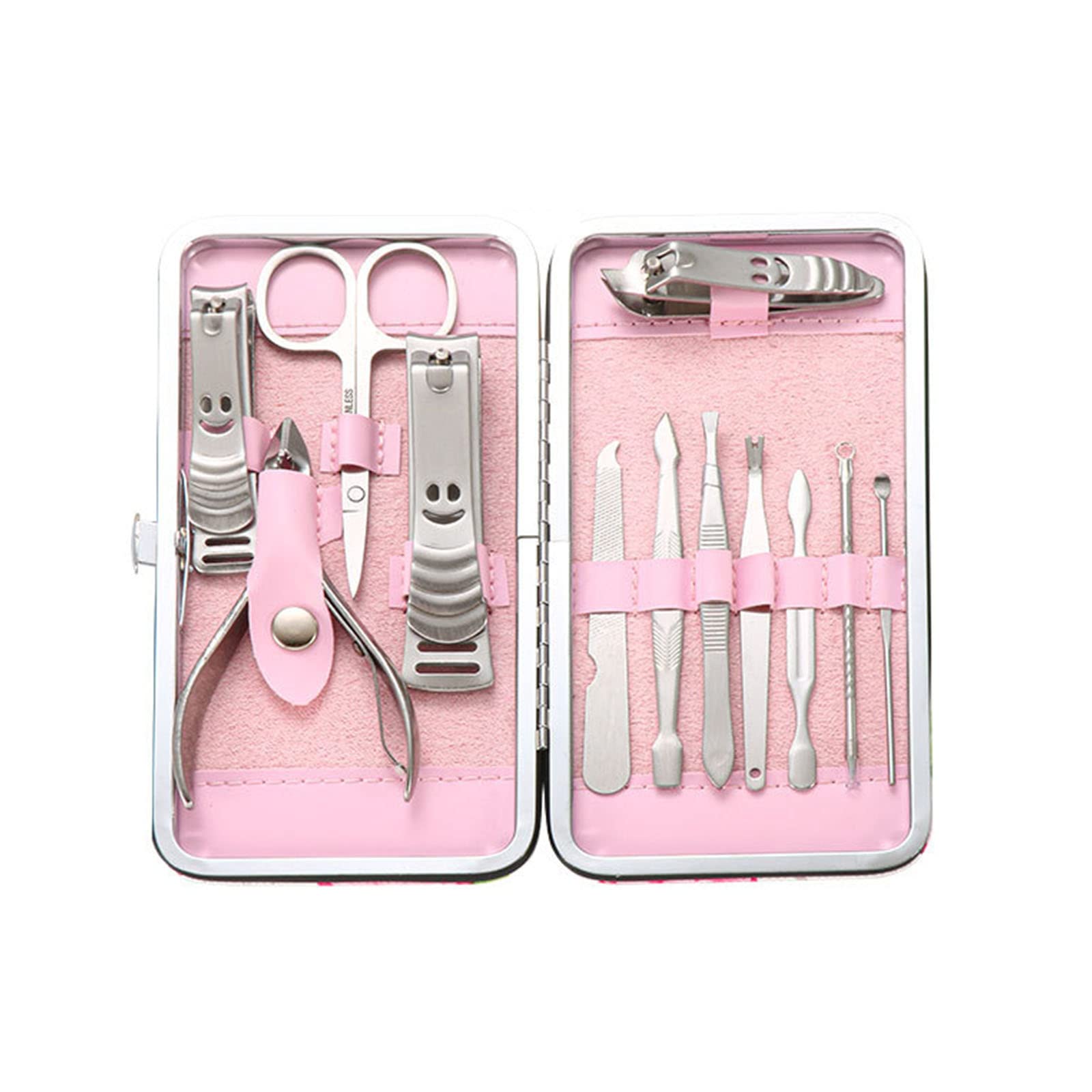 Manicure Set Travel Clippers Pedicure Care Tools 12Pieces Stainless Steel Grooming For Women Men