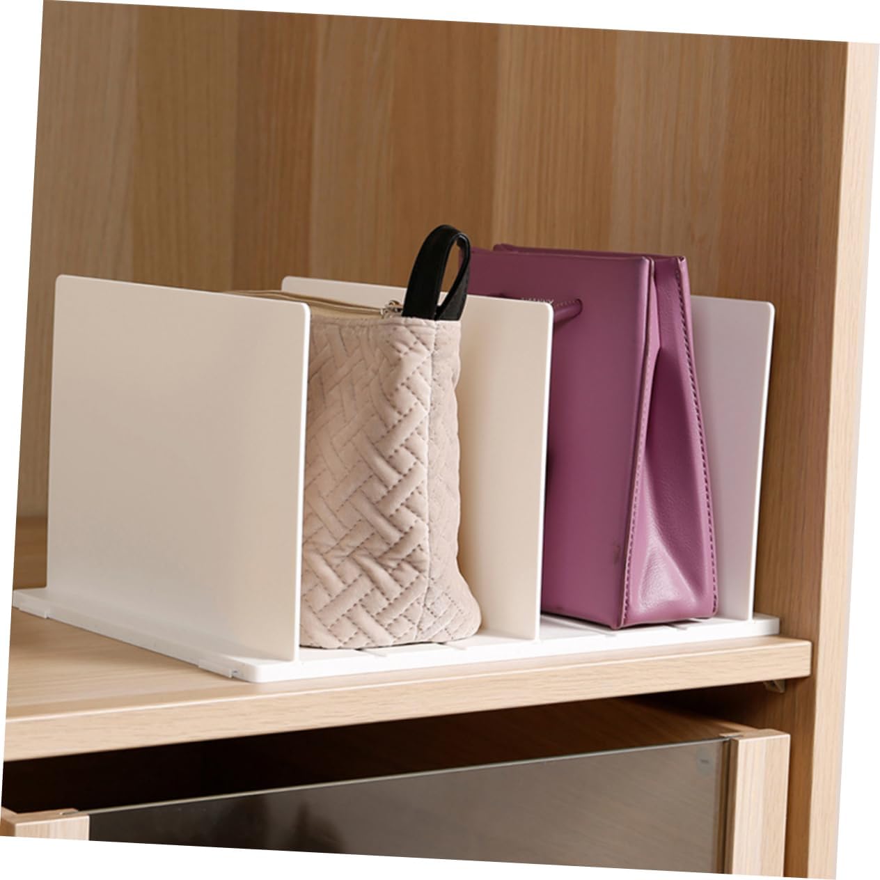 Plastic Closet Shelf Dividers for Closet Organization Storage Separators for Clothing Books and Accessories Versatile Dividers for Wardrobe and Bookshelf Organization