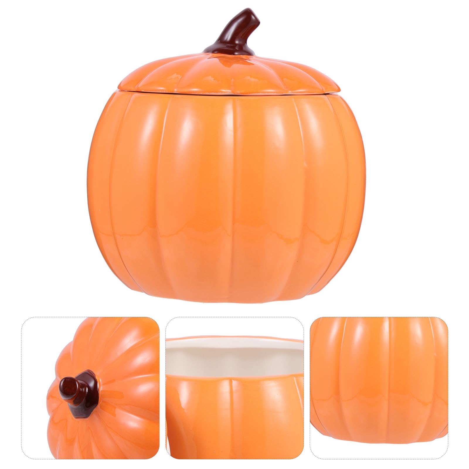 Tazón Cerámica de Sopa Naranja Tapa 1800ml de Calabaza | Decoracion Otono, Tarro Tapa, Calabaza para Decorar, Artículos para Fiestas