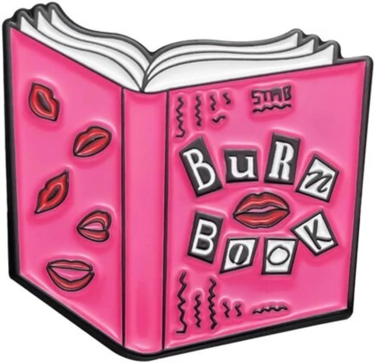Burn Book Mean Plastics Rumors Gossip Comedy Girls Movie Broadway Musical Theater Show 1.1" Enamel Pin Badge by Pinstant