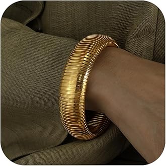 18K Gold Plated Bracelets for Women Gold Bangles for Women Chunky Bangle Bracelets for Women Bracelets Stack Tarnish Free Bangle Set of 3 for Women Accessories for Her Gifts