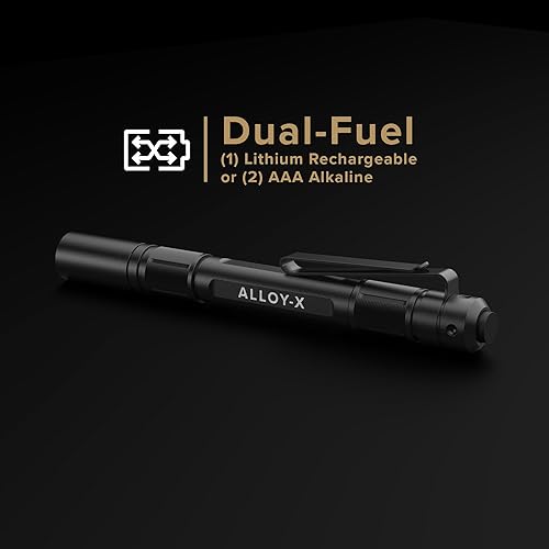 Miniatura 5 de Princeton Tec Alloy-X - Bolígrafo recargable de metal, color negro, talla única