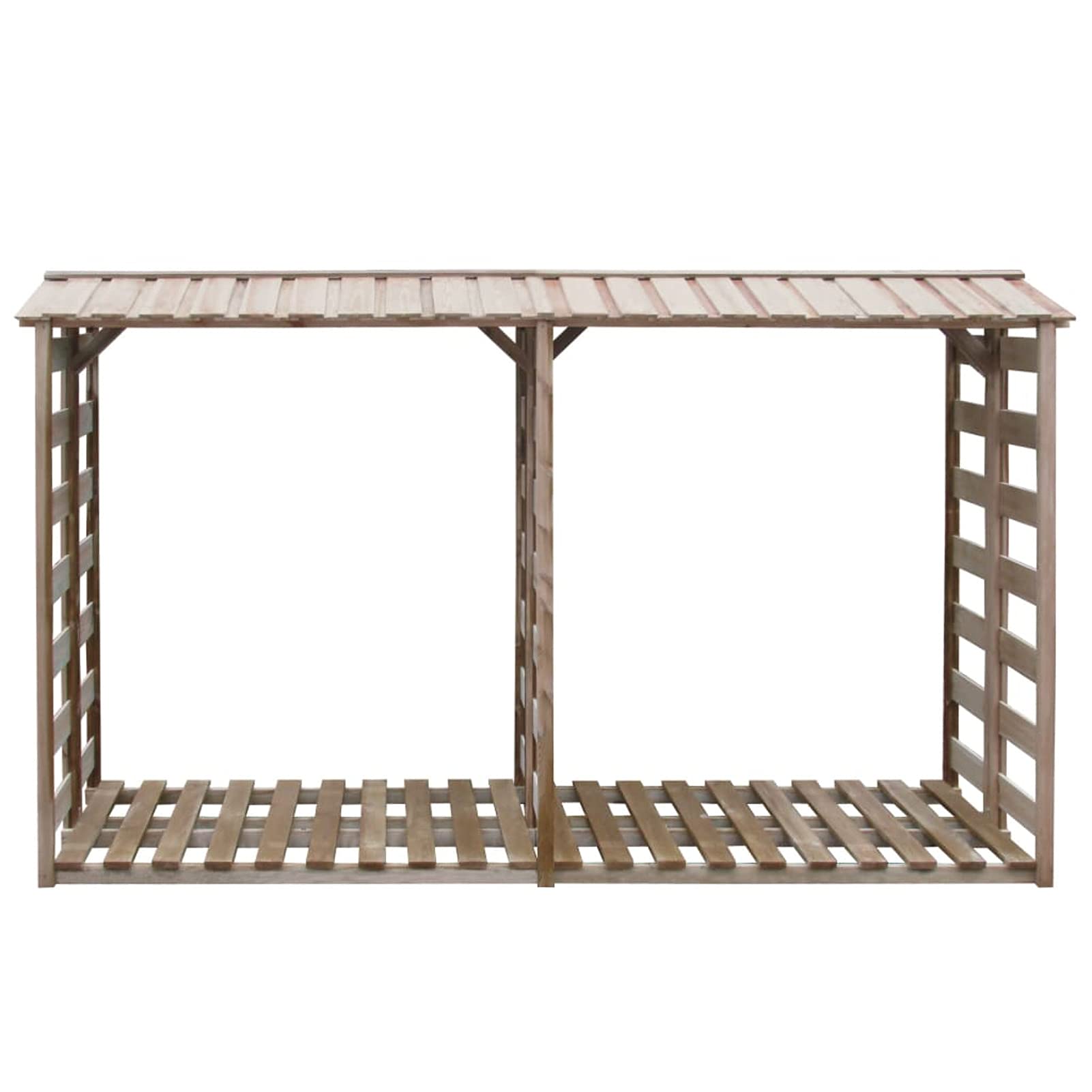 Feuerholz-Lagerschuppen Brennholzregal Brennholzlager Kaminholzregal Feuerholzständer Schuppen Mit schräges Dach,Holzlager Garten Kaminholzunterstand Kaminholzlager,300 x 90 x 176 cm