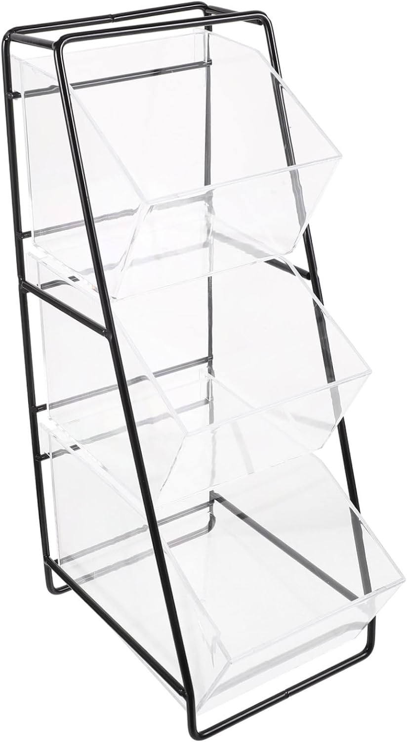 SOLUSTRE Tea Bag Organizer and Coffee Storage Holder Compact Storage Rack for Tea Bags Sugar Packets and -Saving Design for Office and Home Use Black Small with Additional Organizers