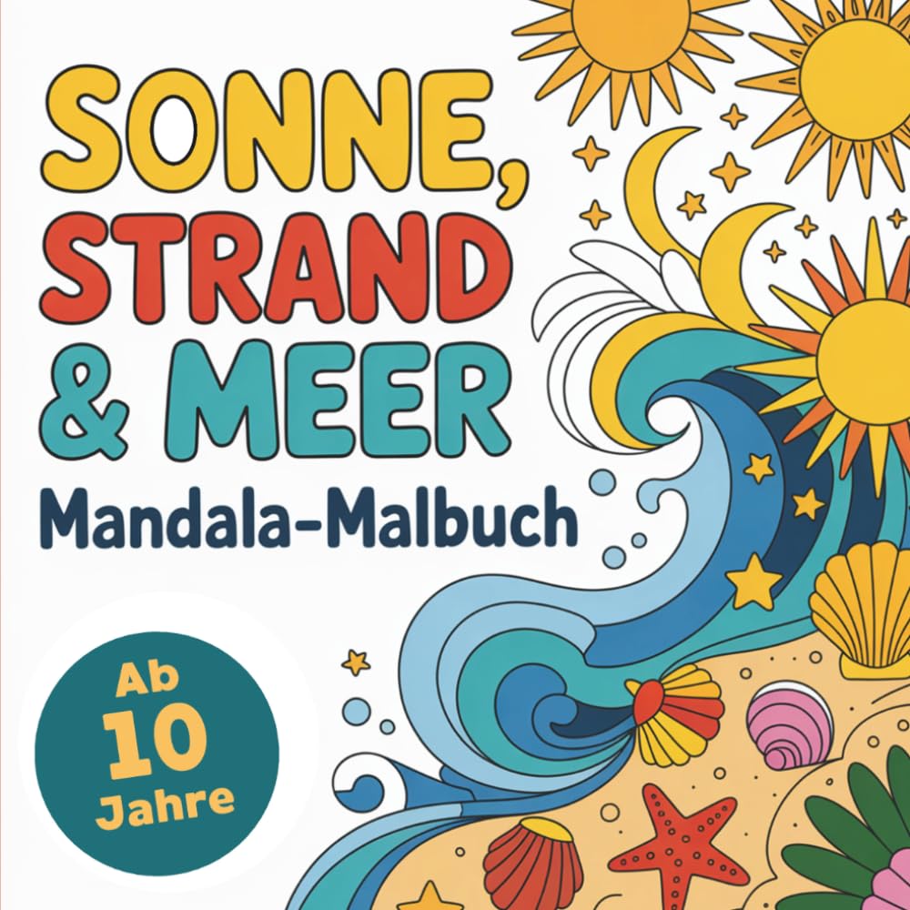 Mandala Malbuch für Kinder ab 10: Sonne, Strand & Meer: 54 wunderschöne Sommer-Mandalas zum Ausmalen – Kreative Entspannung, Stressabbau & Urlaub im Kopf – Geschenkidee für Kinder & Teens