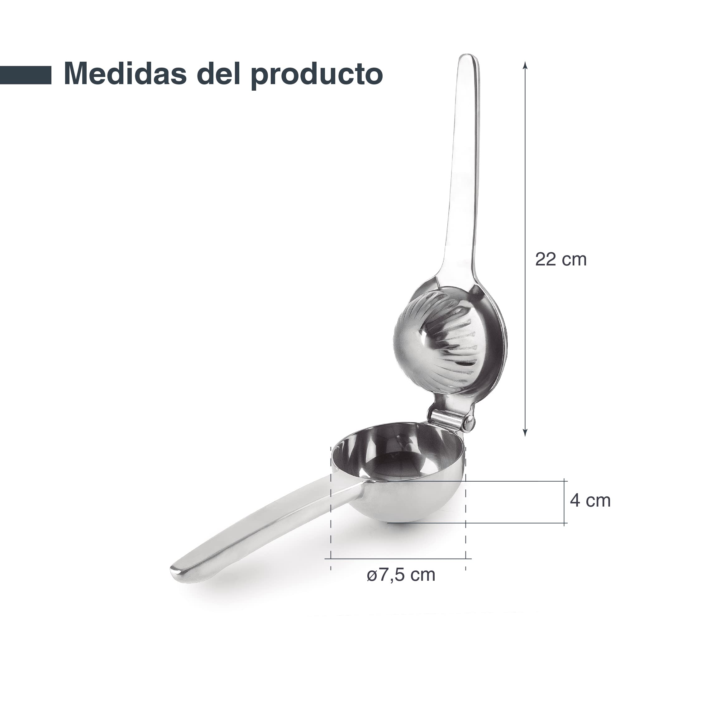 Lacor Manual Citrus Juicer With Removable Measuring Jug – BPA Free, Easy Squeeze