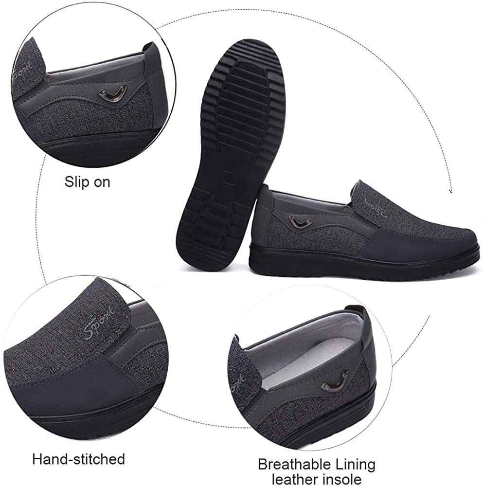 Zapatos sin Cordones Hombre Cuero Mocasines Casual Zapatillas Casa para Centavo Ponerse Conducción Formal Negocios Barco Cómodos Caminar