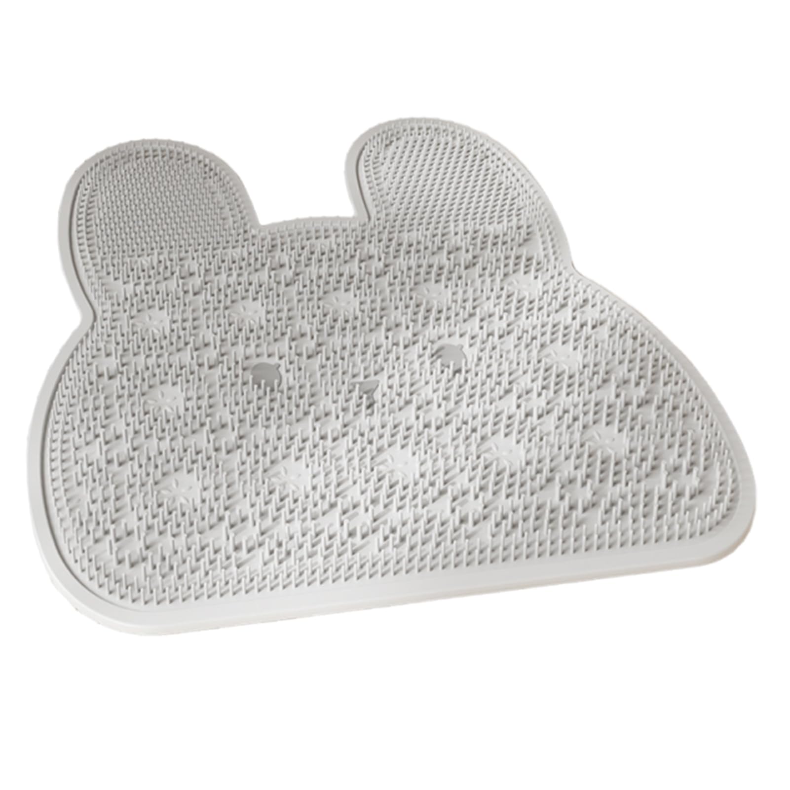 bayicie Bath Mat Rabbit Shape Soft Massage Bath Mat with Suction Cups Easy Care Bathroom Mat
