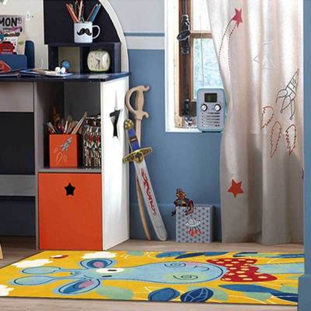 Rururug Alfombra de Sala Grande Jirafa Grande Linda de Dibujos Animados Dormitorio Infantil Dormitorio Antideslizante Alfombra 200 x 300 cm