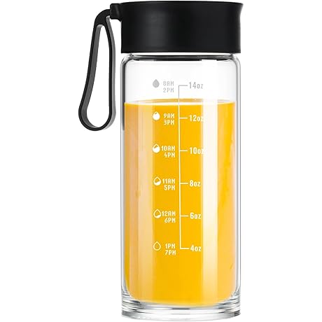 Glass Thermos Bottle with Straw