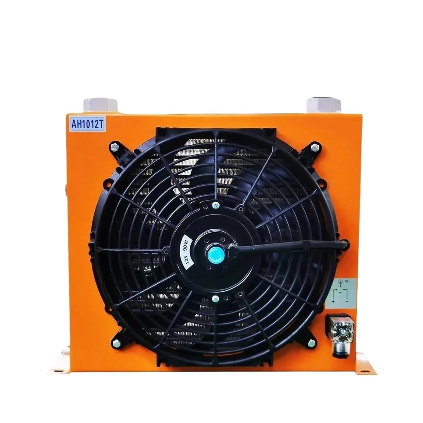 AH1012T-CA Hydraulic Air Cooler 100L/MIN Air Cooled Oil Radiator Plate-Fin Hydraulic Aluminum Heat Exchanger Fan High-Power Wind Cooling(DC24V)