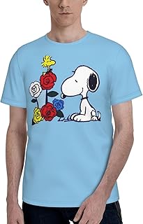 Tシャツ 半袖 スヌーピー 可愛い 丸首 ティーシャツ 夏服 柔らかい 通気性 おしゃれ カジュアル メンズ 漫画服 人気 ファッション S-3xl