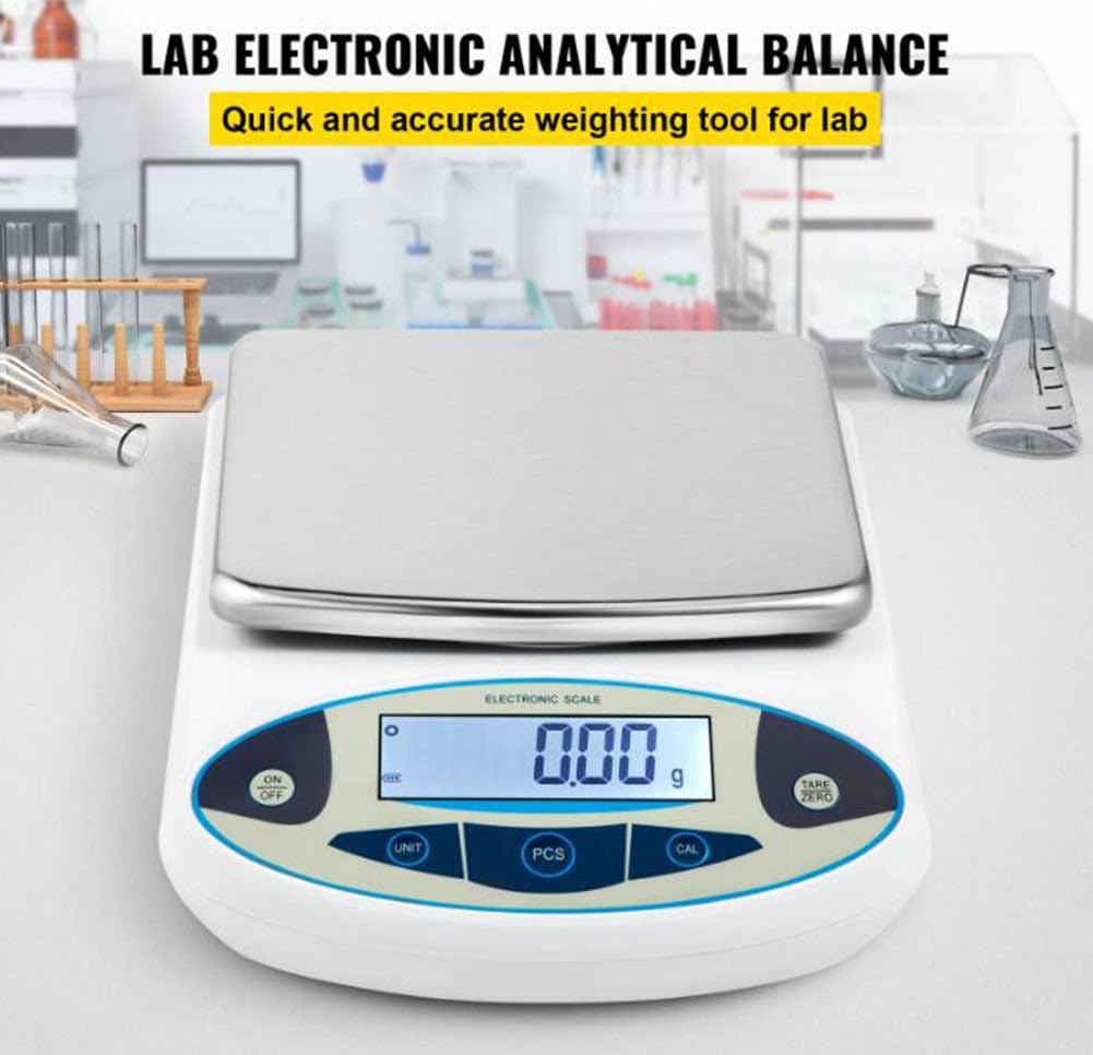 Elektroniczna waga analityczna, 0,01 g, precyzyjna waga laboratoryjna, do laboratorium, kuchni, jubilerstwa (3000 g)