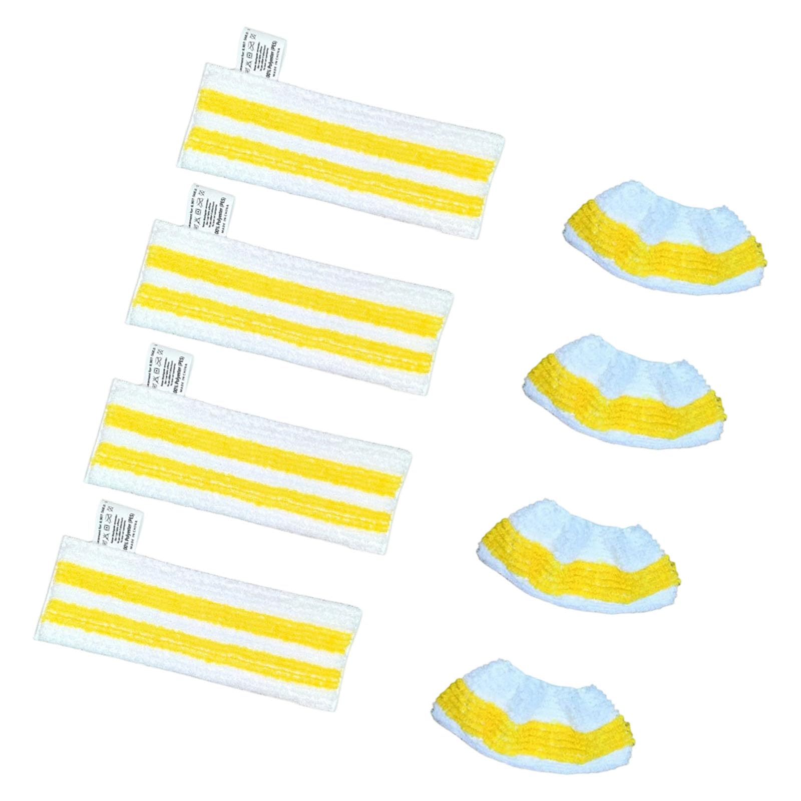 APGLSXY Pad Refill Set, White Microfiber Cloths for Floor Upkeep and Nozzle Wipe Down Tasks At Home Microfiber Pad Refill Cloth Floor Nozzle Wipe Home Care Accessory