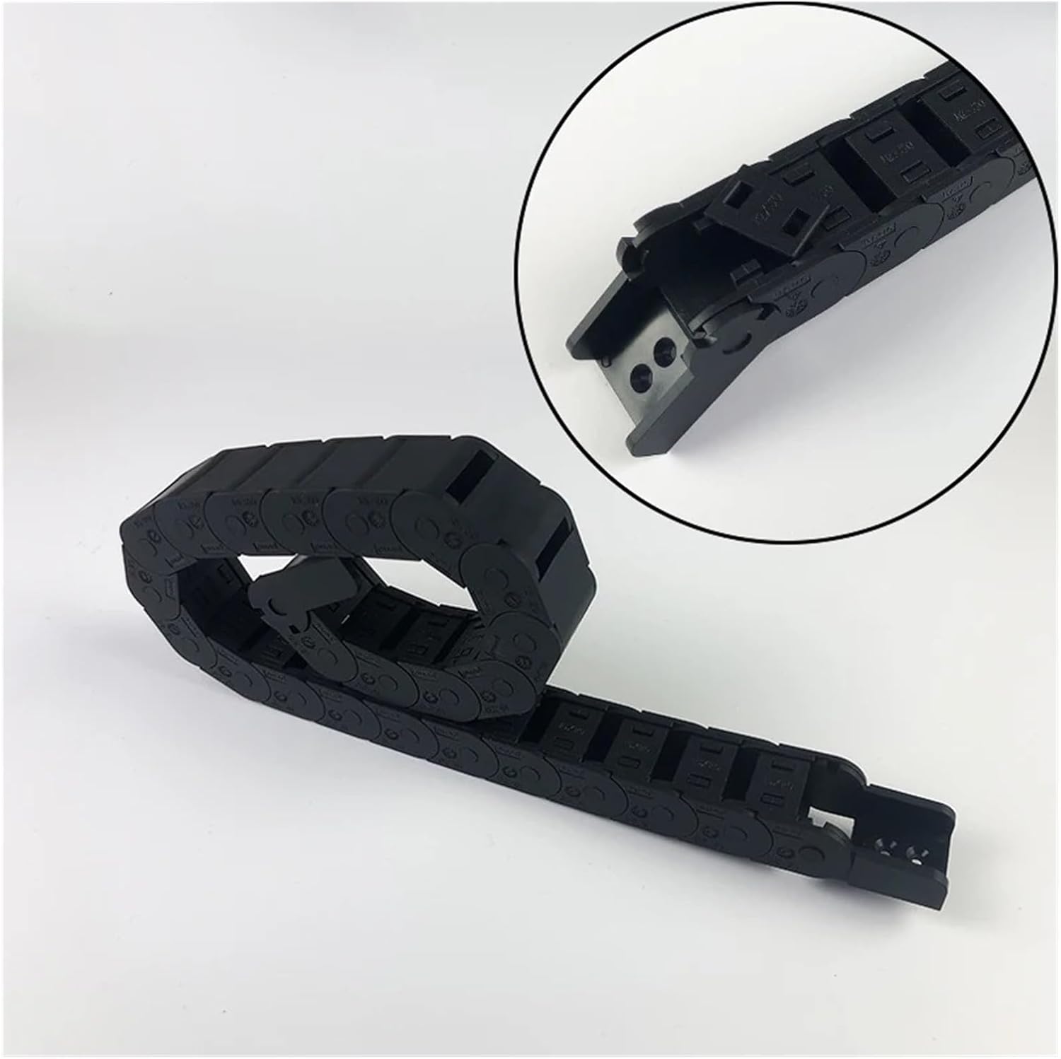 Transmission Chain of Power Cable Chain 15x15 15x20 15x30 15x40 15x50 mm Semi-Enclosed Open Inside Plastic Towline Transmission Drag Chain 1 Meter Transmission Chain of Power(38mm,15x20 mm)