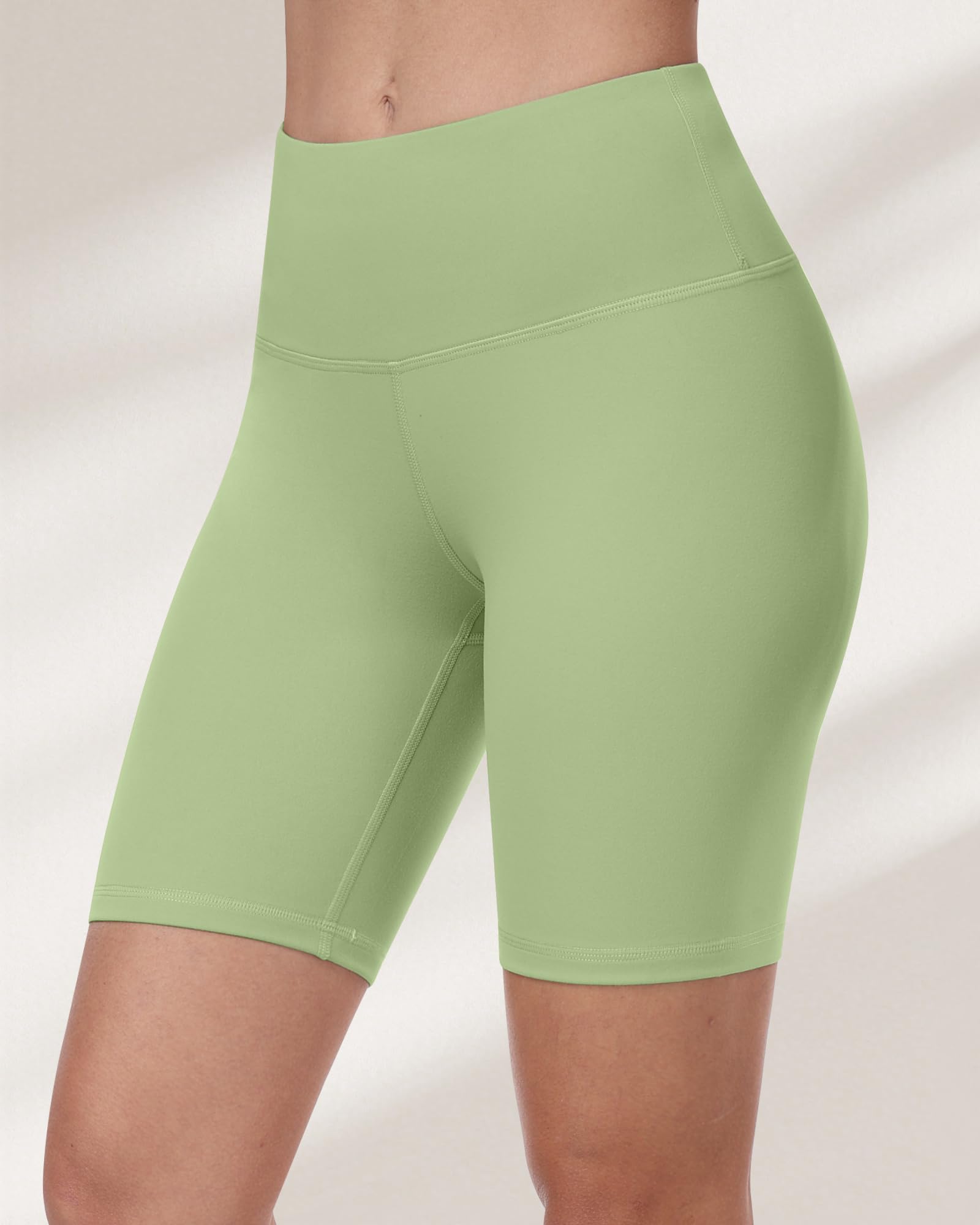 Pantalones cortos de ciclismo para mujer, cintura alta, control de abdomen, suaves, atléticos, gimnasio, yoga — view 22