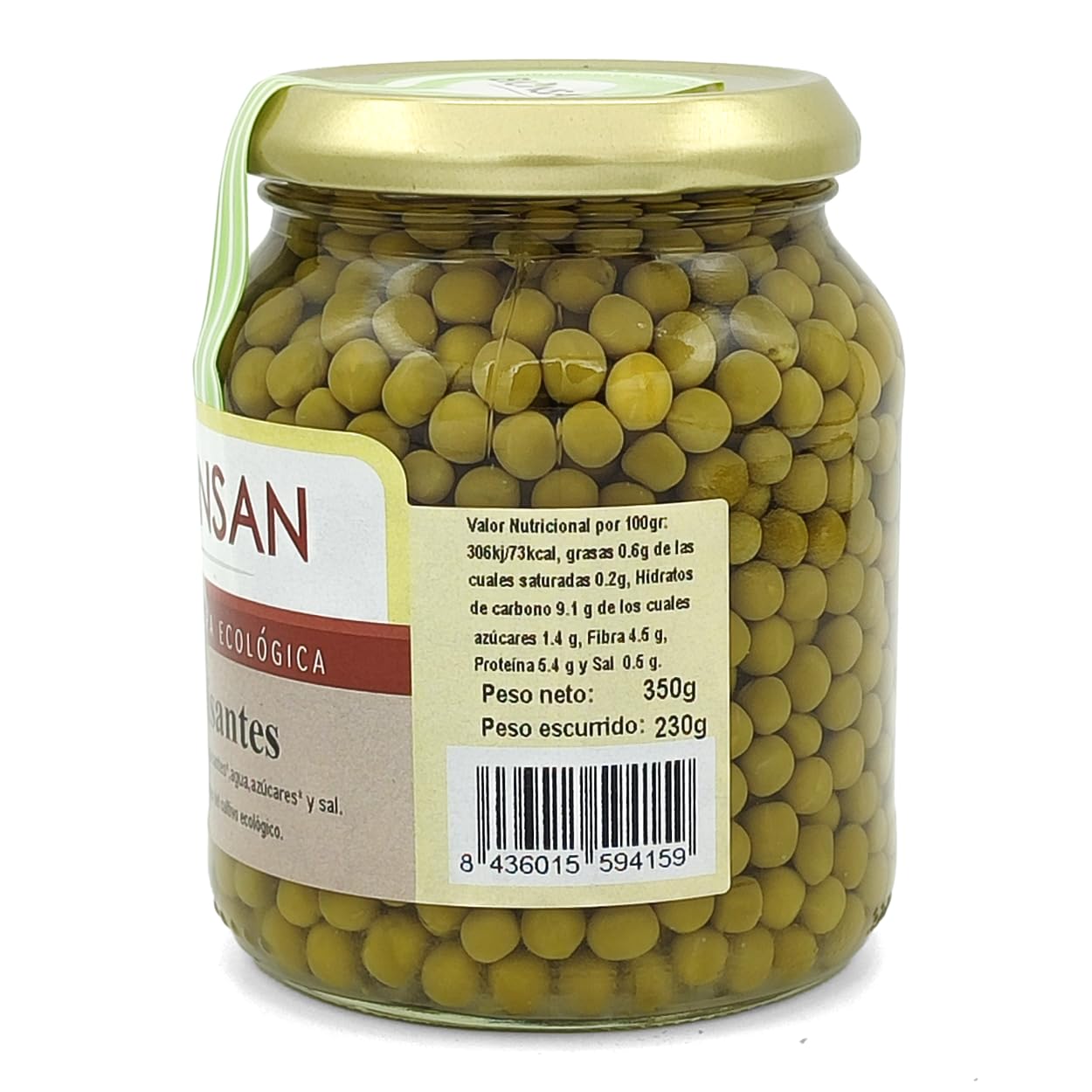 Guisantes cocidos ecológicos Bionsan 320 g | 2 x 320gr