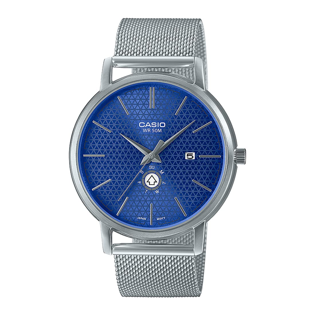 Casio Men Stainless Steel Analog Blue Dial Watch-Mtp-B125M-2Avdf, Band Color-Silver (B0B87TYRGV) Amazon Price History, Amazon Price Tracker
