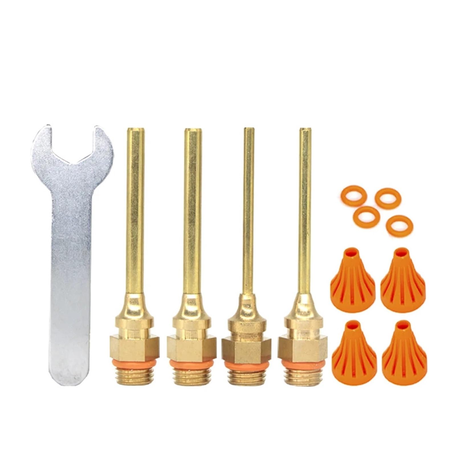 Ugello lungo for pistola for colla da 70 mm, ugello for colla a prova di perdite da 1,5 mm/1,8 mm/2 mm/3 mm con cappuccio protettivo Accessori for pistola for colla sostituibili Creazione senza sforzo