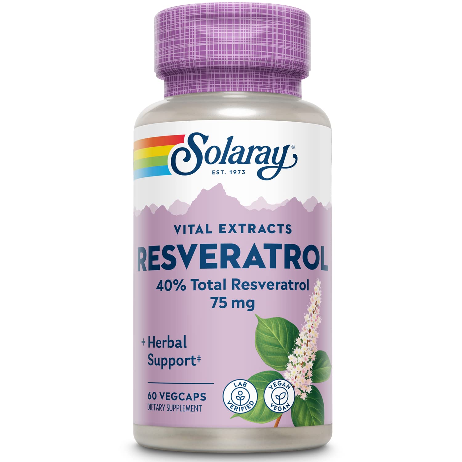 SOLARAY Resveratrol 75 mg, 60 VegCaps