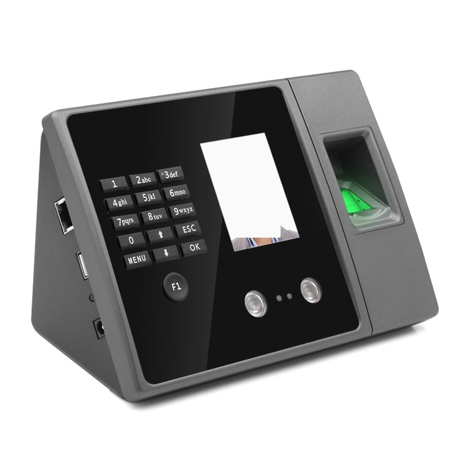 Reloj de control asistencia, máquina, relojes for empleados pequeñas empresas con reconocimiento, escaneo huellas dactilares y contraseña, tiempo oficina para empleados