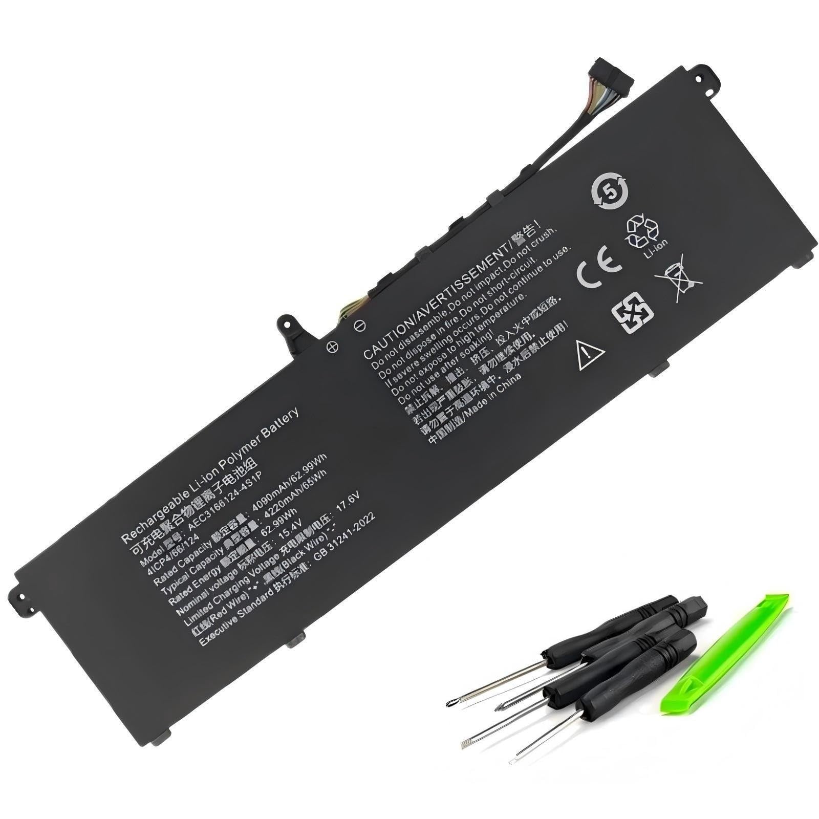 Compatibile con Mechrevo, batteria del laptop AEC3266124-4S1P | For WUJIE 14Pro-5BC4U/7BC4U/7BB4U/14ProA-7BC4U, FHPV656458P-4S1P, SFA14-71 N23J3.(Type A-AEC3266124)