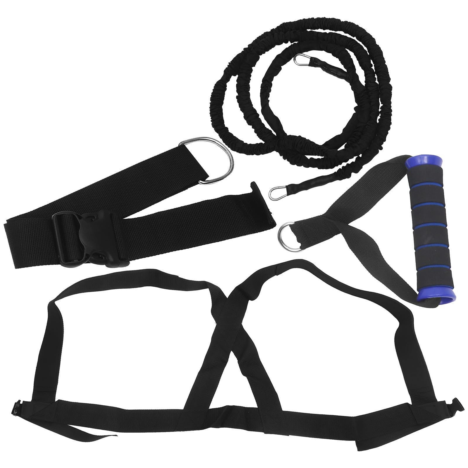 NUOBESTY Doppia Fascia Di Resistenza Per Corsa, Corda Di Allenamento Per Sprints, Allenamento Di Salto, Lattice Naturale, 1 Set, Sled Colore Casuale