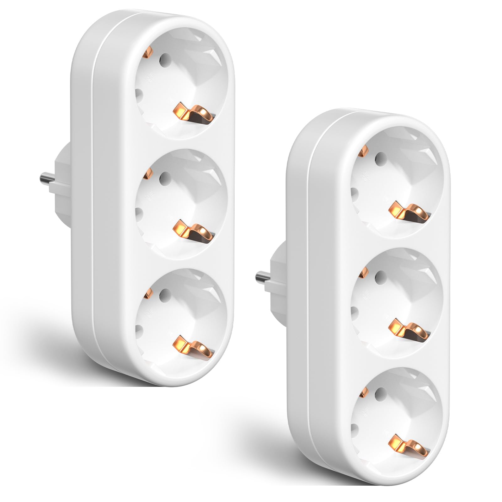 3 Prise de Courant,Blanc Distributeur de Prise N,Portable Multiple Prise,Petit Distributeur de Prise,pour la Maison,Bureaux,Hôtels,Voyages,AC220-250V