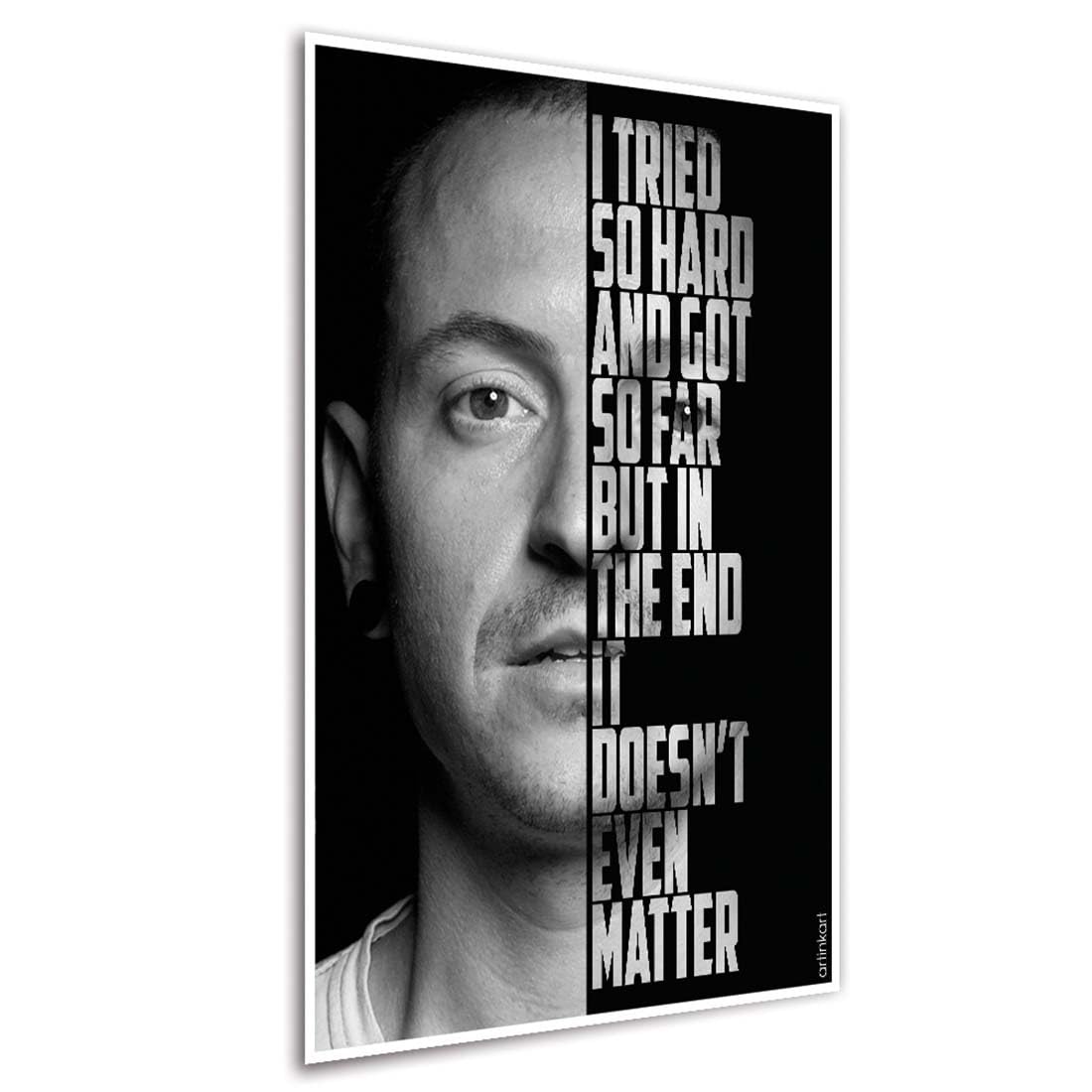 ArtinKart Poster - Chester Linkin Park Music Poster for Room Motivational with Quotes for Office Home Room (Paper, 12 x 18 inches, Multicolor, Unframed)