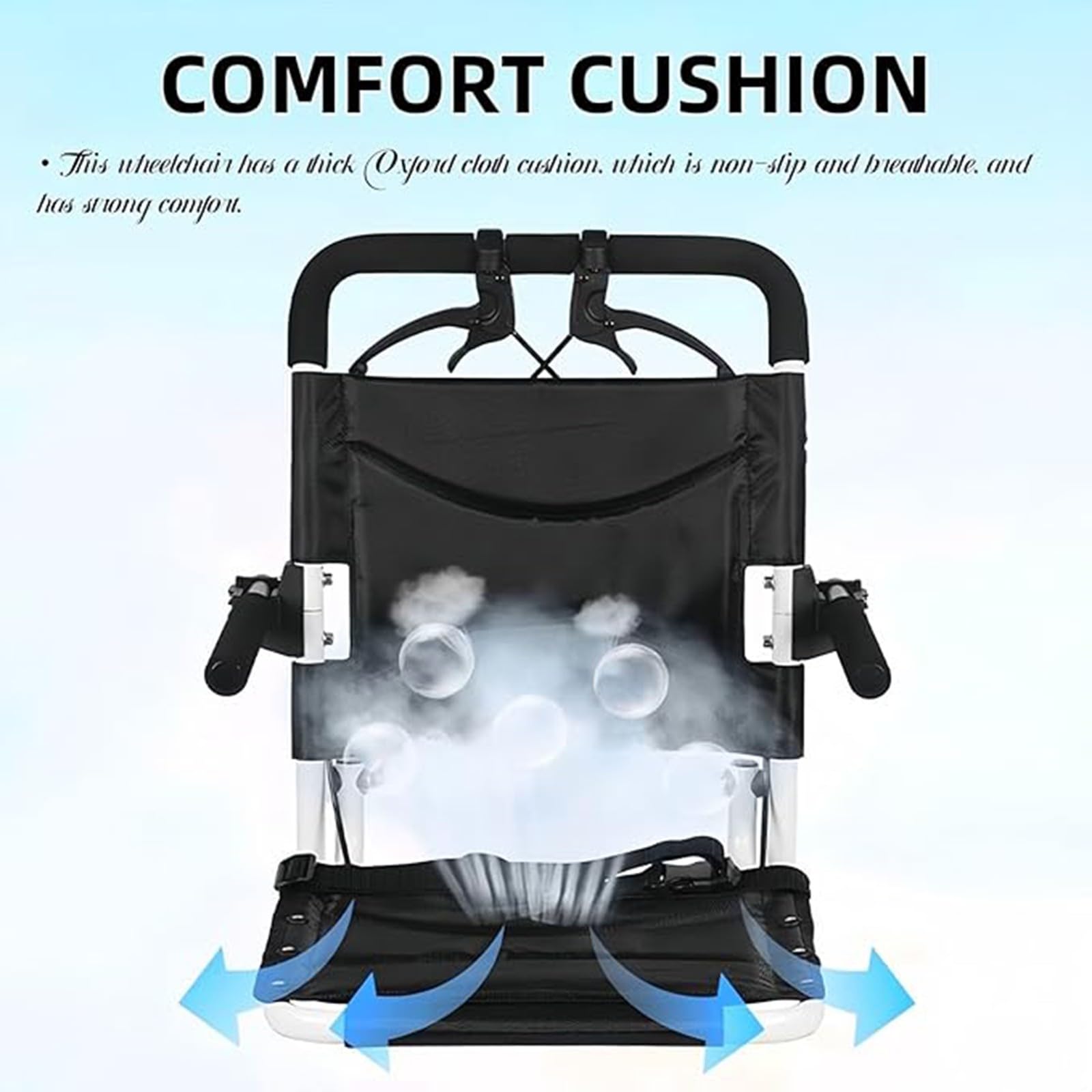 Silla de Ruedas Ligera y Plegable Silla de Ruedas de Viaje Ultraligera Silla de Ruedas de Transporte de Aluminio con Freno Adicional para el hogar, Silla de Ruedas de Viaje A