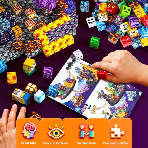 COOLJOYA Magnetische Bausteine, 150 Teile Magnetische Bauwelt Spielzeug – Ansicht 6