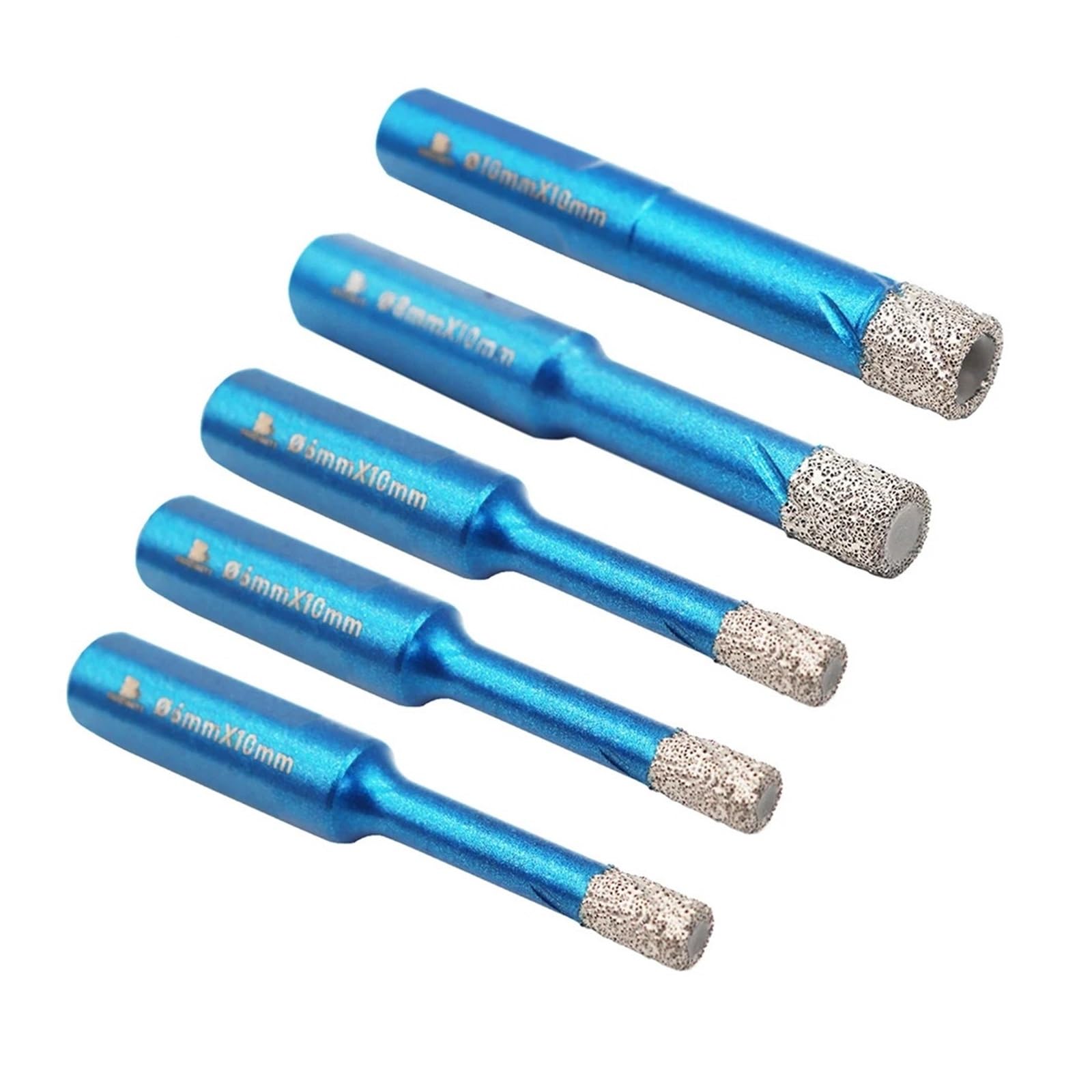 Set di punte for trapano for piastrelle 5 pezzi 6/6/6/8/10 mm for nucleo in granito ceramico porcellanato(5pcs 10mm)