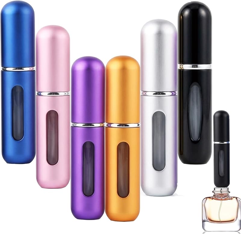 ZeniPremunz Frascos Atomizadores Recarregáveis para Perfume, 6 unidades de 5 mL