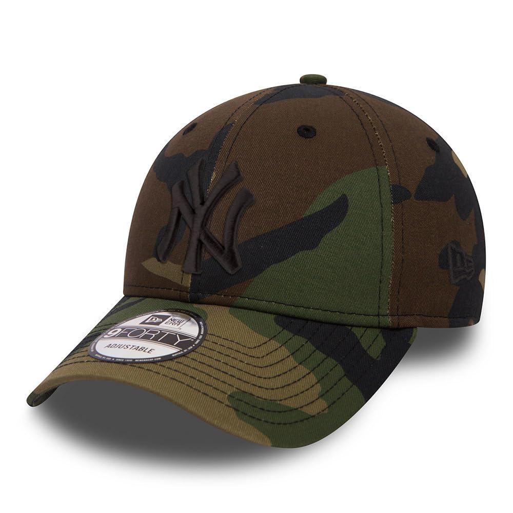 New Era League Essential 9forty NY Cap, green camouflage - black, 1 SIZE