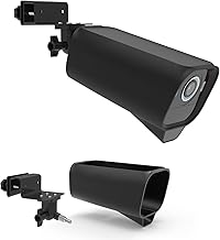HOLACA Silikonhülle + Dachrinnenhalterung kompatibel mit eufyCam S3 Pro, wasserdicht, weich, langlebig (Kamera Nicht enthalten), Silikonhülle+Halterung, Schwarz