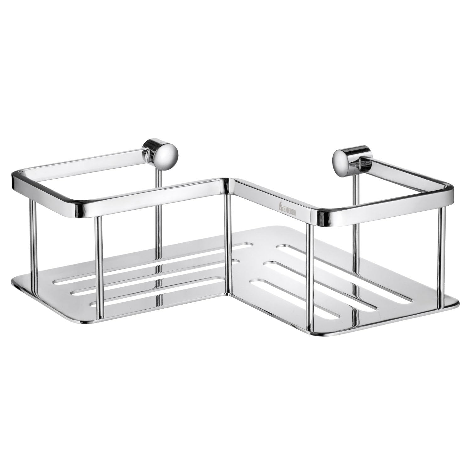Smedbo Sideline Design Corner Soap Basket Polished, Brass, Polished Chrome,Silver,8.1999999999999993 x 20.7 x 25 cm