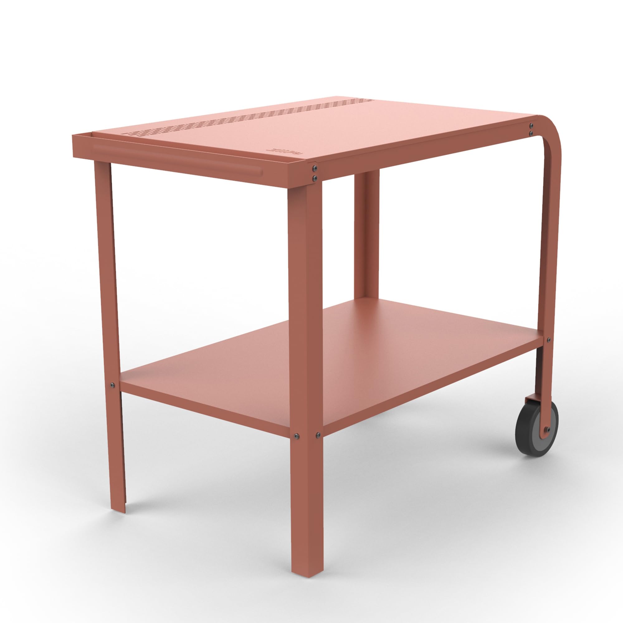 ZiiPa - Desserte Extérieure Vallone Terracotta - Table d'Appoint pour Four à Pizza & Barbecue - Compatible Fours Piana à Pellets & Gaz - Acier Thermolaqué - Rangement Intégré - 4 Coloris