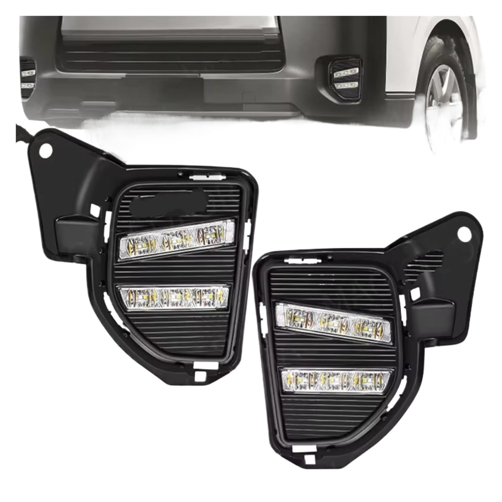 Faros Antiniebla Delantero Para Toyota Para Hiace 2014 2015 2016 Luces diurnas LED DRL Faros delanteros